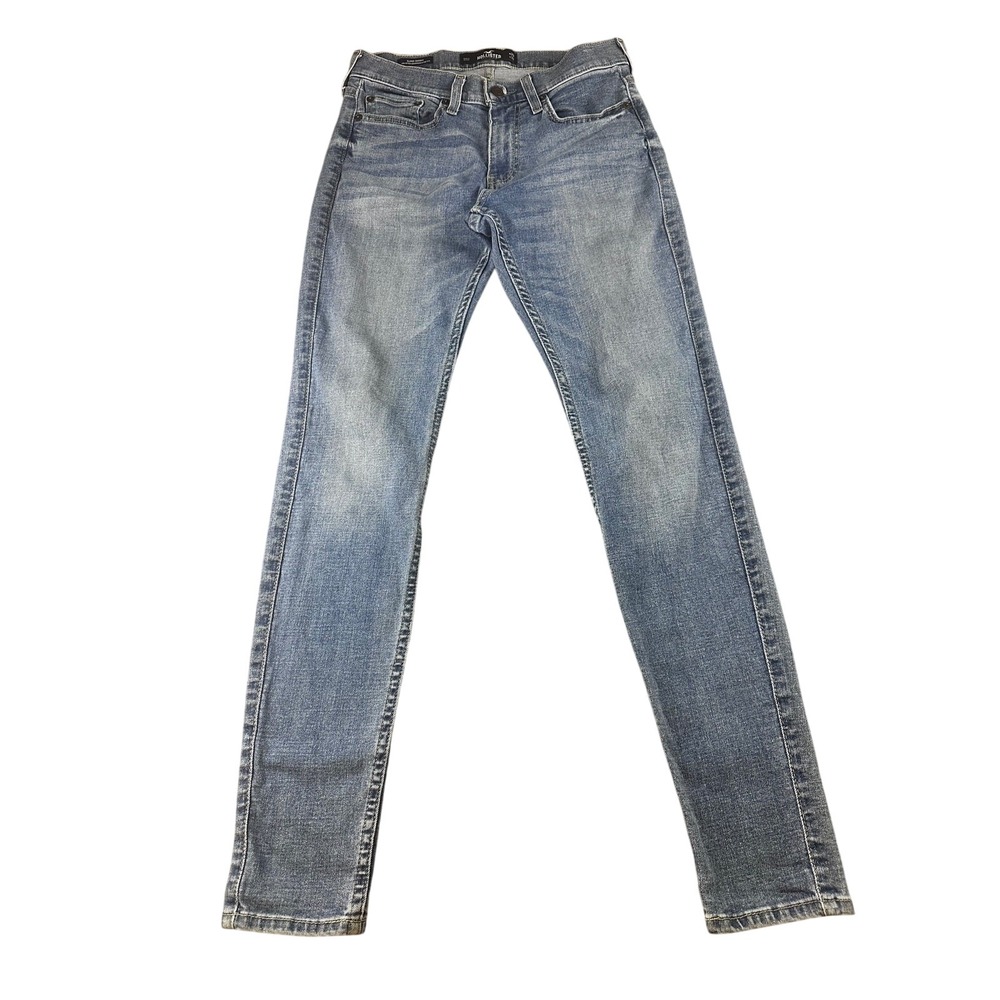Hollister Jeans Men W29 L32 Blue Super Skinny Denim Advanced‎ Stretch Preppy